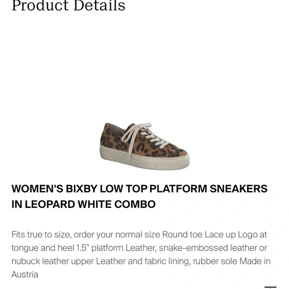 Paul Green Bixby Low Top Platform Sneakers in Leopard. Like new. US 10/UK 7.5 - Picture 14 of 15